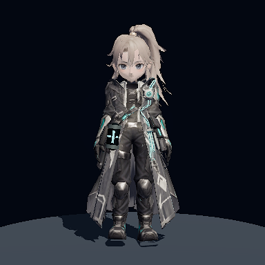 ตัวอย่างชุด Neon Warden สำหรับตัวละครหญิง
